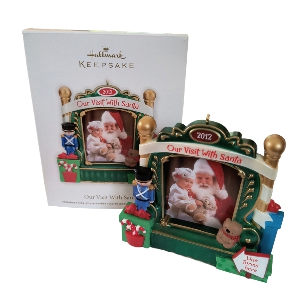 Hallmark Keepsake "Our Visit With Santa" Photo Holder Tree Ornament From 2012